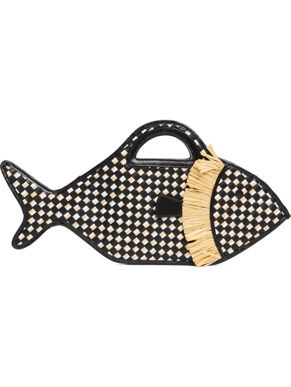 NWT Staud Cleo Fish Woven Raffia Basket Bag!!